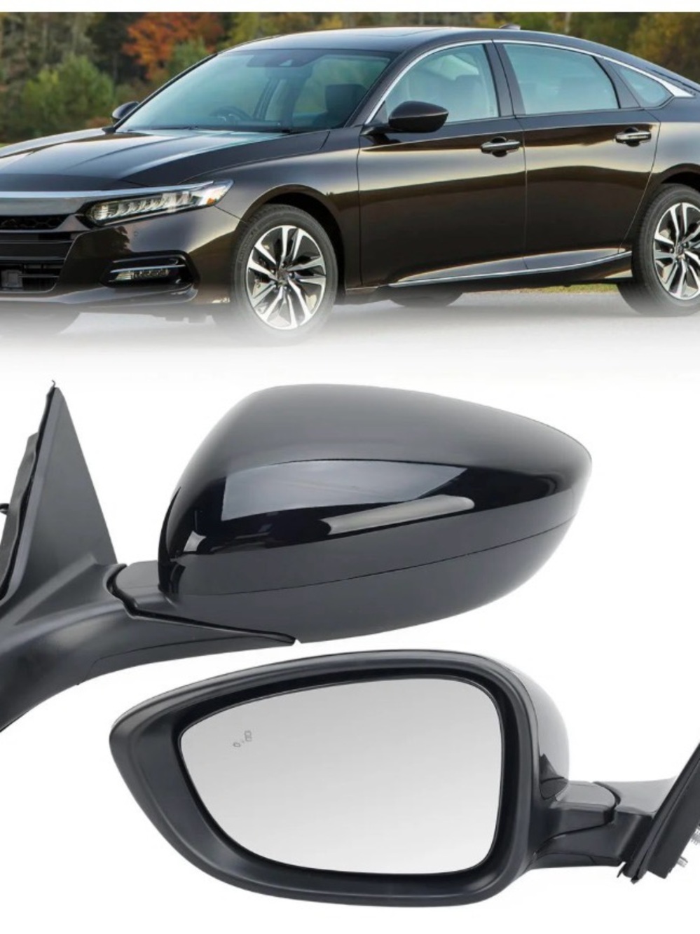 Left Driver Side Mirror for 2018-2022 Honda Accord LX Sport Power Glass | Heated